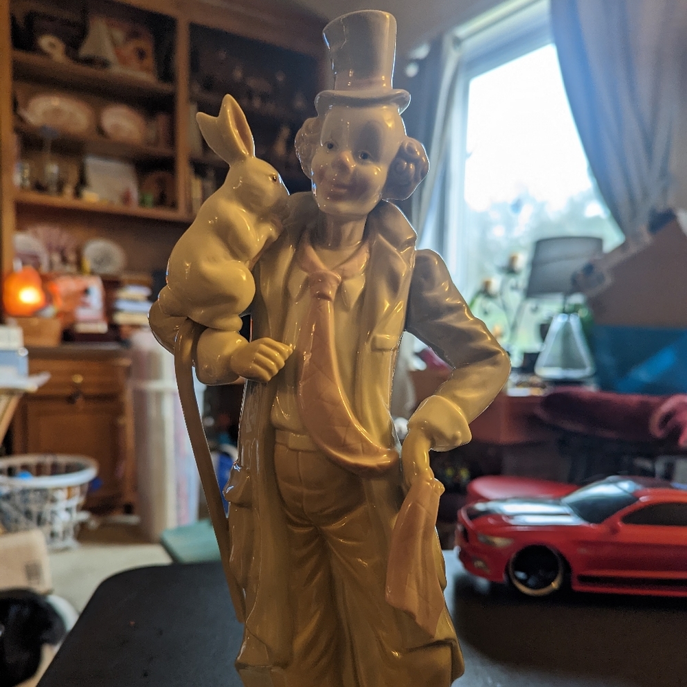 Lladro like porcelain clown.